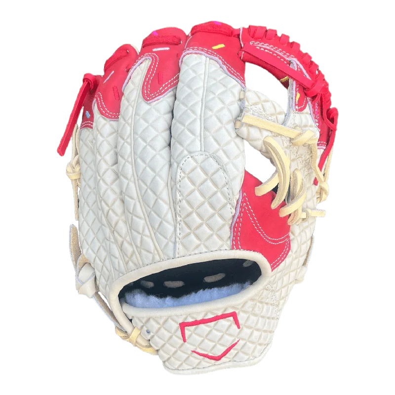 grey gloves -  Custom Ballgloves Red Ice Cream Baseball Glove 11.5” I-Web Infield