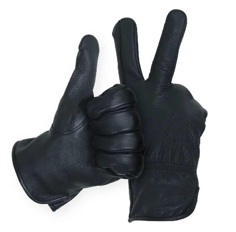 sports gloves -  Deerskin Gloves without Lining – Black