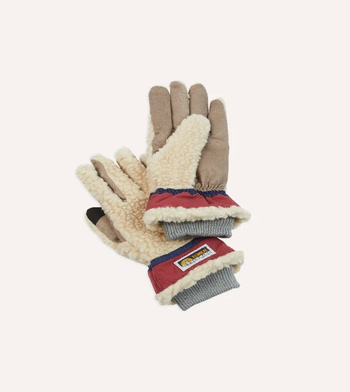 bamboo gloves -  Elmer Ecru Wool Pile Gloves