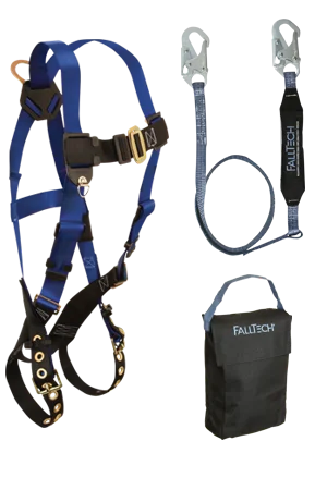 massage gloves -  FallTech Back D-ring , Tongue Buckles and 6' ViewPack Lanyard and Gear Bag