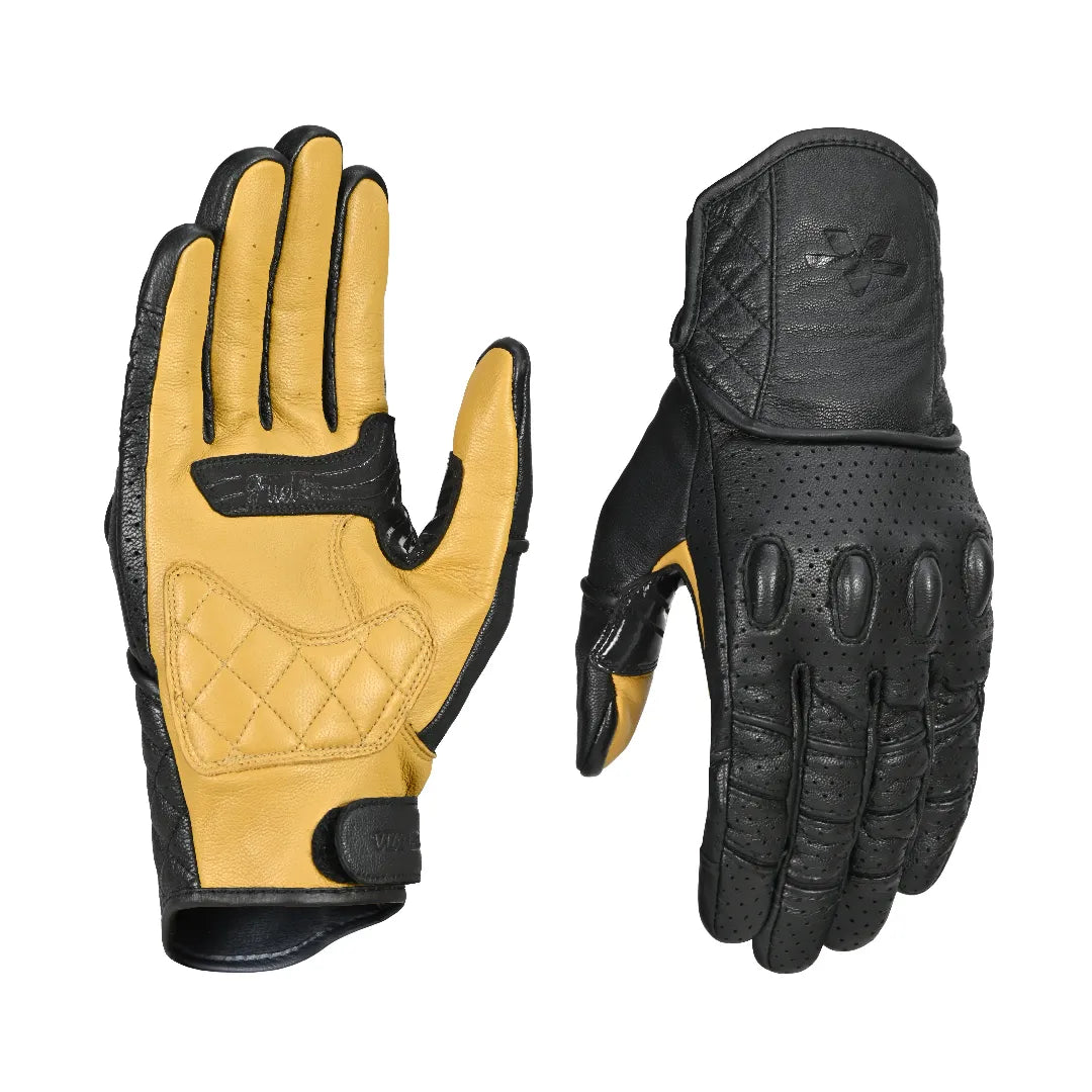 experiment gloves -  FUEL - RETRO CLASSIC LEATHER MOTORCYCLE GLOVES