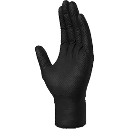 bridal gloves -  Nitrile Heavy Duty Black Gripper Glove (100/bx)