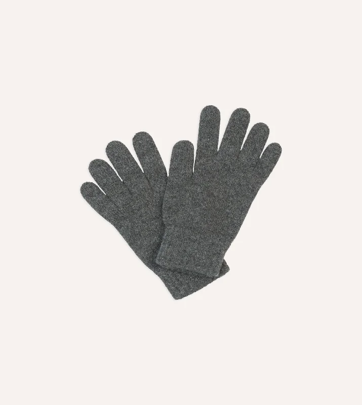 physical therapy gloves -  Grey Cashmere Knitted Gloves