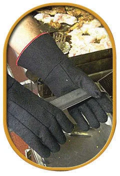 water sports gloves -  SHOWA Best Glove Size 7 14" Black Char-Guard Non-Woven Lined Heat Resistant Gloves Gauntlet Slip-On Cuff