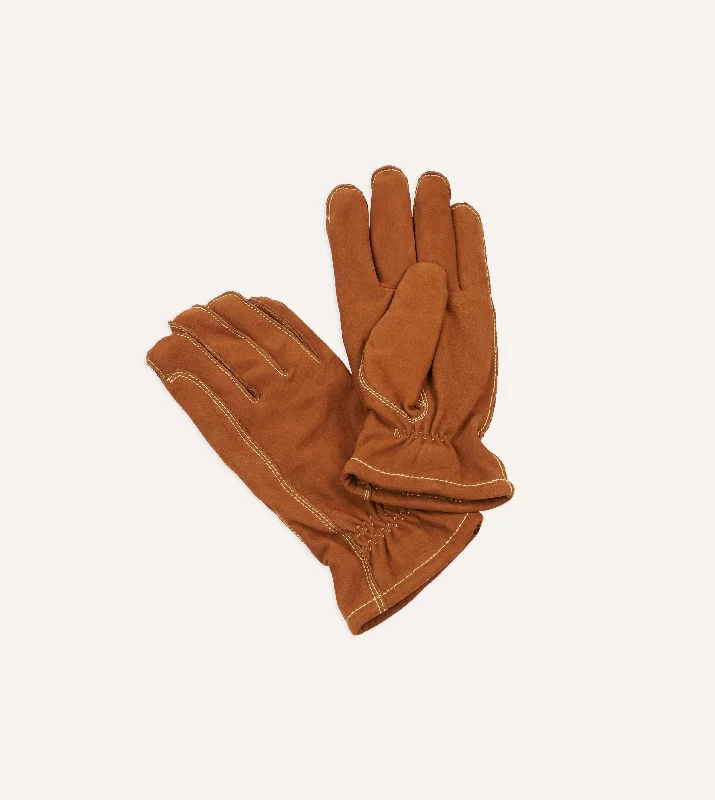 shockproof gloves -  Hestra Atle Nubuck Leather Gloves with Wool Lining