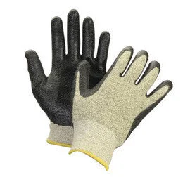 swimming gloves -  Honeywell Size 8 Black And Yellow NorthFlex-CRT Seamless Knit Nitrile Cut Resistant Gloves With 9 1/2" Knit Wrist, Cotton Lined And Breathable Nitrile Foam Coating