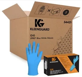 salon gloves -  Kimberly-Clark Professional™ Large Blue KleenGuard 6 mil Nitrile Disposable Gloves (100 gl/10bx/case)