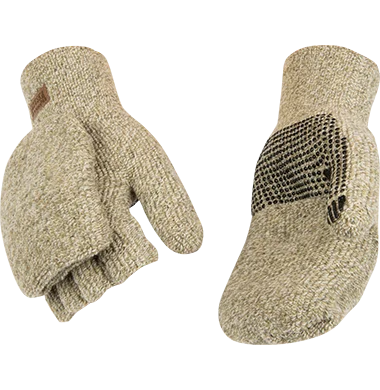 water sports gloves -  Kinco 5210 Alyeska Lined Knit Shell Half Finger with Convertible Mitt Hood Gloves (One Dozen)