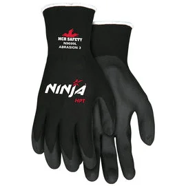 affordable gloves -  Memphis Glove Large Ninja® HPT™ 15 Gauge HPT™ Foam Palm And Fingertips Coated Work Gloves With Nylon Liner And Knit Wrist