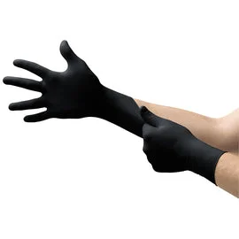 waterproof gloves -  MICROFLEX BD-100N BLK D ZERO Large Black Microflex® Nitrile Disposable Gloves