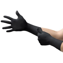 soft gloves -  MICROFLEX MK XTRA 93862 2X Black MIDKNIGHT™ XTRA 6.3 mil Nitrile Disposable Gloves