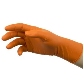 logo gloves -  MICROFLEX N48X BLAZE Large Orange Microflex® Nitrile Disposable Gloves