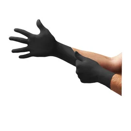 plain gloves -  MICROFLEX N64X ONYX 2X Black Microflex® 5.1 mil Nitrile Disposable Gloves