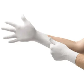 fashion gloves -  MICROFLEX TQ-601 Medium White Microflex® 3.9 mil Nitrile Disposable Gloves