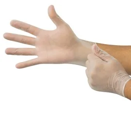 non-slip gloves -  MICROFLEX V28X Large Clear Microflex® 5.1 mil Vinyl Disposable Gloves