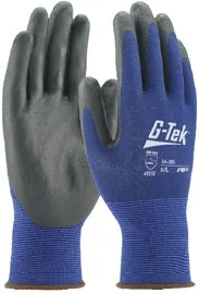 allergy-free gloves -  Protective Industrial Products Large G-Tek® 15 Gauge Nitrile Palm And Fingers Coated Work Gloves With Polyester Liner And Knit Wrist Cuff