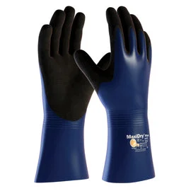 soccer gloves -  Protective Industrial Products Large MaxiDry® Plus by ATG® Nitrile Full Coated Work Gloves With Nylon Liner And Gauntlet Cuff