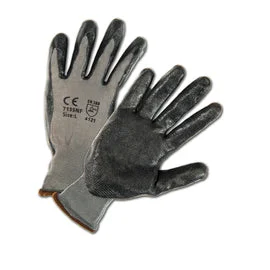 custom gloves -  Protective Industrial Products Large PosiGrip® 13 Gauge Nitrile Palm And Finger Coated Work Gloves With Polyester Liner And Knit Wrist