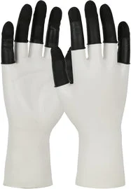 high visibility gloves -  Protective Industrial Products X-Large Black QRP® Qualatex® 3 MIL Latex Finger Cots (Bag)