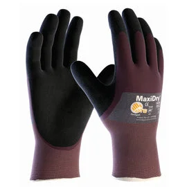 indoor gloves -  Protective Industrial Products X-Large MaxiDry® By ATG® Nitrile Palm And Finger And Knuckles Coated Work Gloves With Nylon Liner And Continuous Knit Wrist