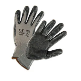 hazardous material gloves -  Protective Industrial Products X-Large PosiGrip® 13 Gauge Nitrile Palm And Finger Coated Work Gloves With Polyester Liner And Knit Wrist