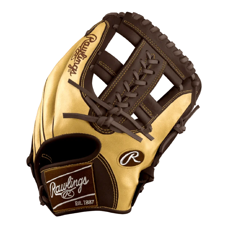 heated gloves -  Rawlings Custom 11.50" Inch Laced Single Post Blonde Speed Shell Brown Heart of the Hide Infield Glove