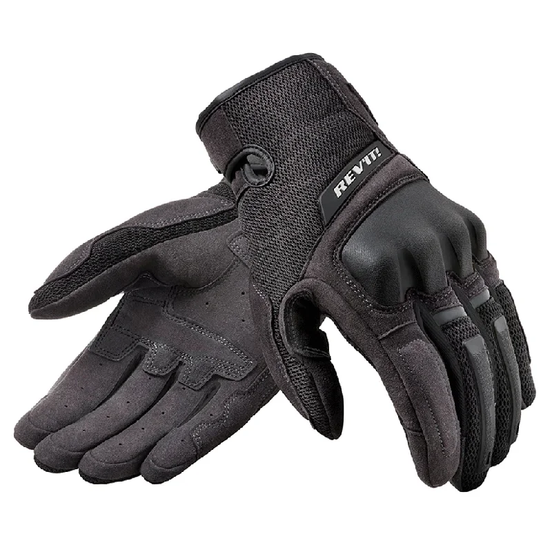 leather gloves -  Rev-It - Volcano Adventure Black Gloves