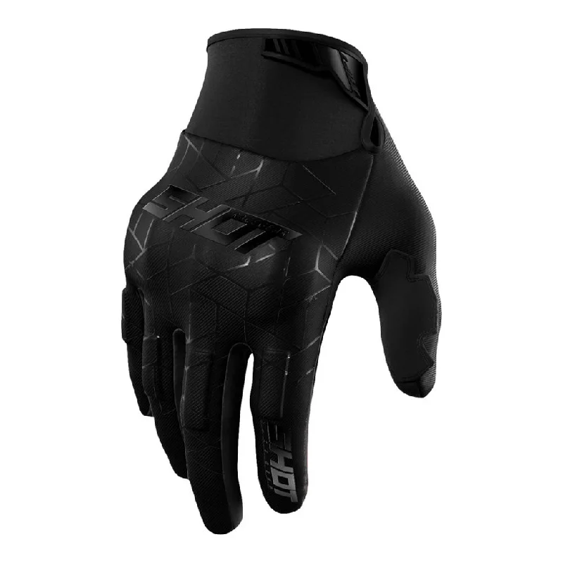 driving gloves -  Shot - 2024 Drift Spider Black Enduro Gloves