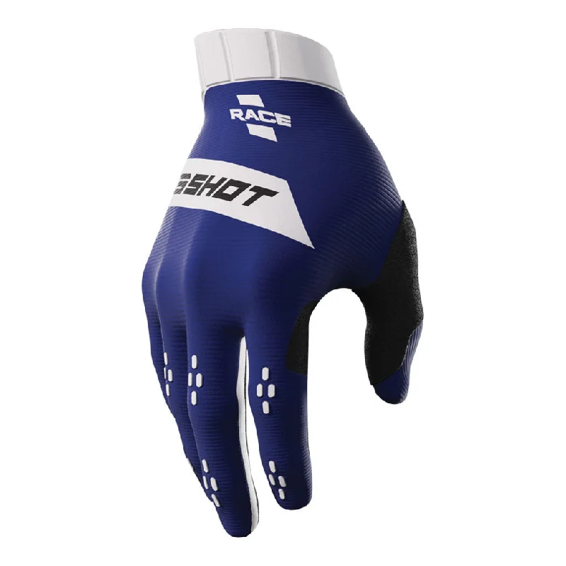 vibration resistant gloves -  Shot - 2025 Race Blue/White Gloves