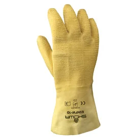 medium gloves -  SHOWA™ Size 10 Heavy Duty Natural Rubber Full Hand Coated Work Gloves With Cotton Liner And Gauntlet Cuff