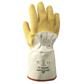 anti-static gloves -  SHOWA™ Size 10 Heavy Duty Natural Rubber Palm Coated Work Gloves With Cotton Liner And Gauntlet Cuff