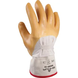 first aid gloves -  SHOWA™ Size 10 Heavy Duty Natural Rubber Palm Coated Work Gloves With Cotton Liner And Safety Cuff