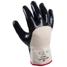 umpire gloves -  SHOWA™ Heavy Duty Nitrile Palm Coated Work Gloves With Cotton Liner And Safety Cuff