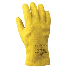 stretch gloves -  SHOWA™ Heavy Duty PVC Full Hand Coated Work Gloves With Cotton Liner And Slip-On Cuff