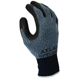 training gloves -  SHOWA® Size 6 ATLAS® 13 Guage Gray And Black Natural Rubber Work Gloves With Nylon/Polyester Liner And Knit Wrist