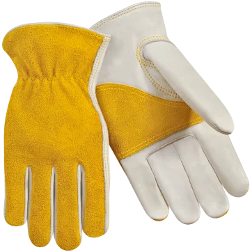 black gloves -  Steiner Industries 0237 Premium Grain Cowhide Palm With Split Cowhide Back & Split Cowhide Reinforced Palm Drivers Gloves (One Dozen)