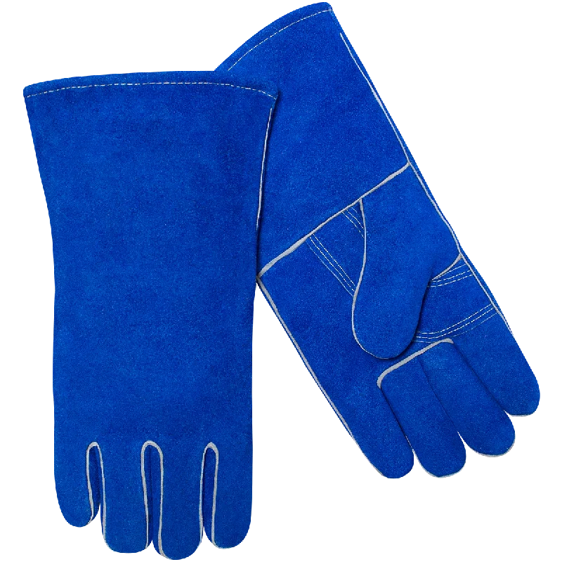 vibration resistant gloves -  Steiner  Industries 02509 14" Economy Shoulder Split Cowhide Stick Polyester Sewn Welding Gloves, Large (One Dozen)