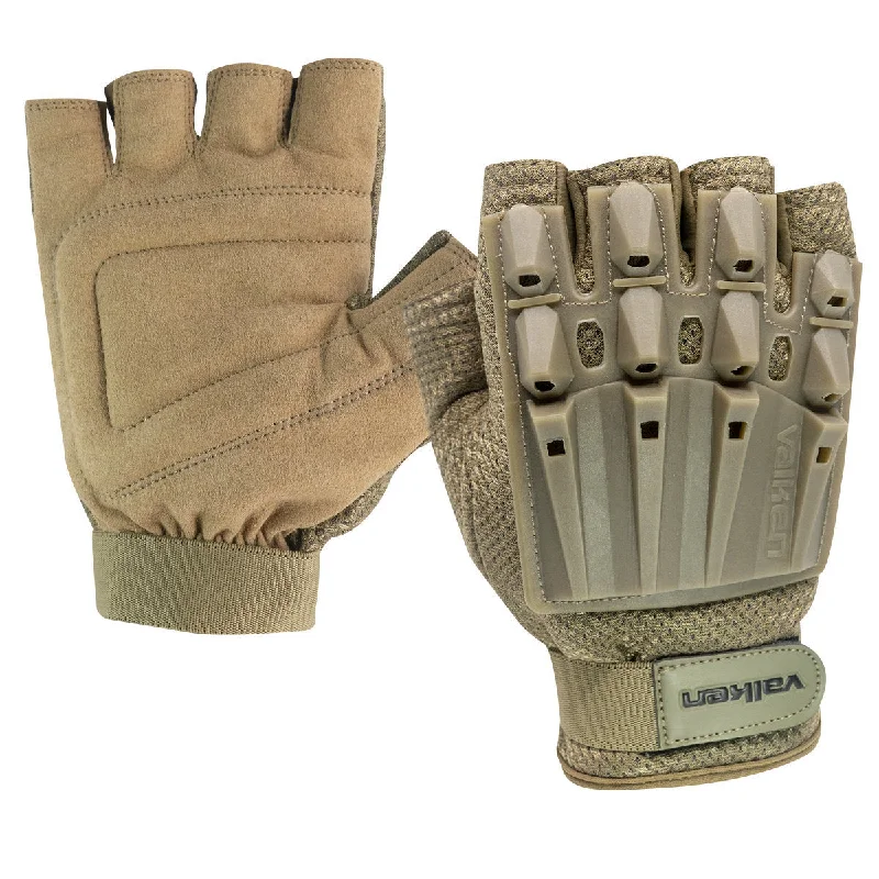 daily use gloves -  Valken Alpha Half Finger Gloves - Tan