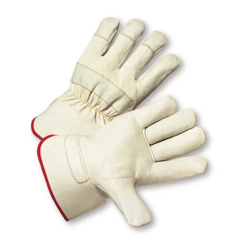 medium gloves -  West Chester 5000 Premium Grain Cowhide Palm Rubberized Cuff Gloves (One Dozen)