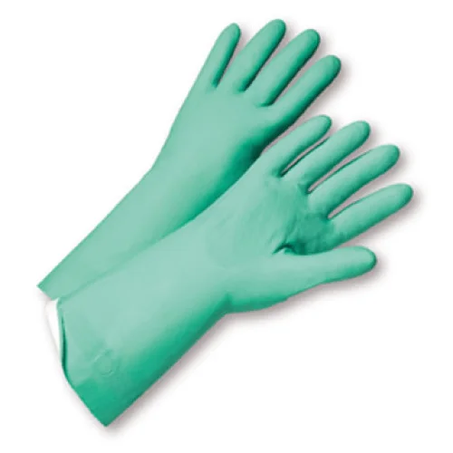 kitchen gloves -  West Chester52N103 15mil Flock Lined Green Nitrile, Individually Packaged - Premium Posi Grip - Small