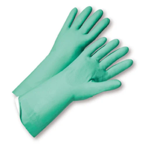 fitness gloves -  West Chester52N104 18mil Flock Lined Green Nitrile, Individually Packaged - Premium Posi Grip -