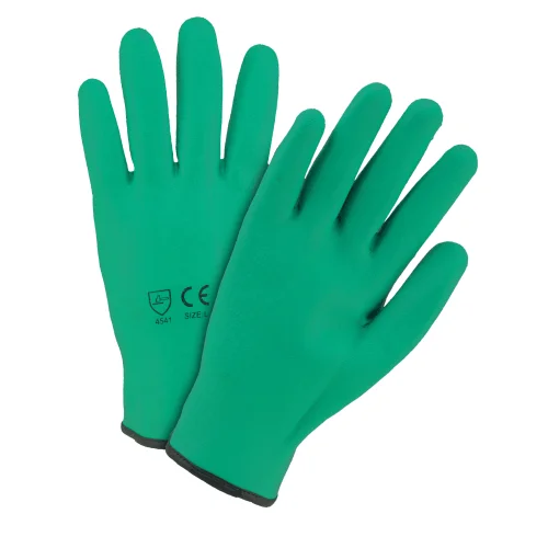 radiation gloves -  West Chester 710HNFF Fully Coated Green Nitrile Foam, Water Resistant, Cut Resistant Shell. •EN388 = 4541, ANSI A4 Cut level