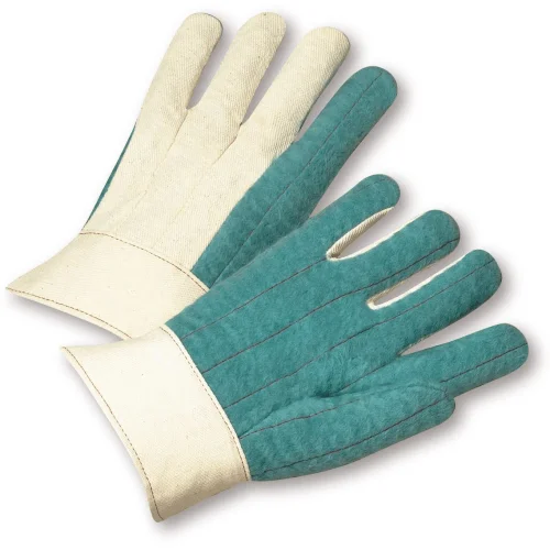 blue gloves -  West Chester 7924GR Hvy Weight, Bandtop Green Palm Hotmill Glove