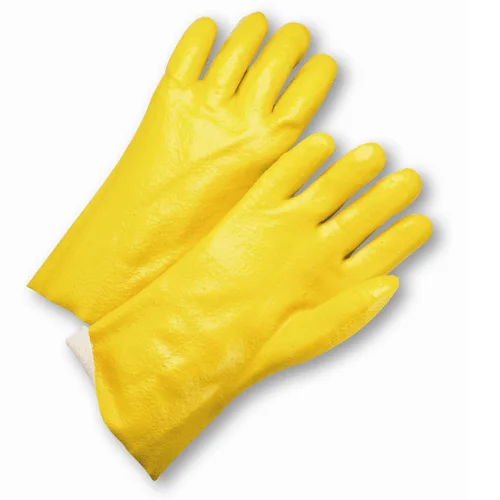 alpaca gloves -  West Chester J1027ry 12" Yellow  PVC Glove, Semi-Rough, Jersey Lined, 12 pair