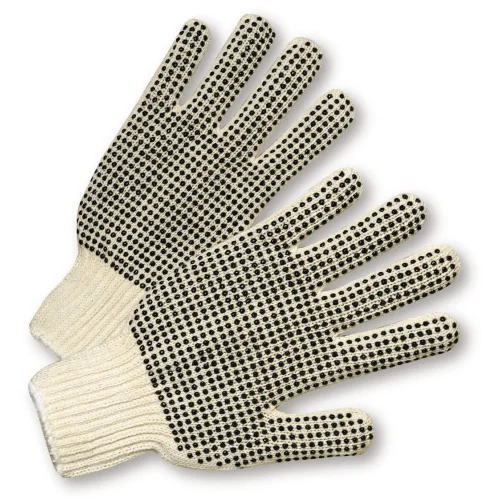 therapy gloves -  West Chester K708SKBS, String Knit Gloves, Plastic Dots 2 Sides, 12 Pair