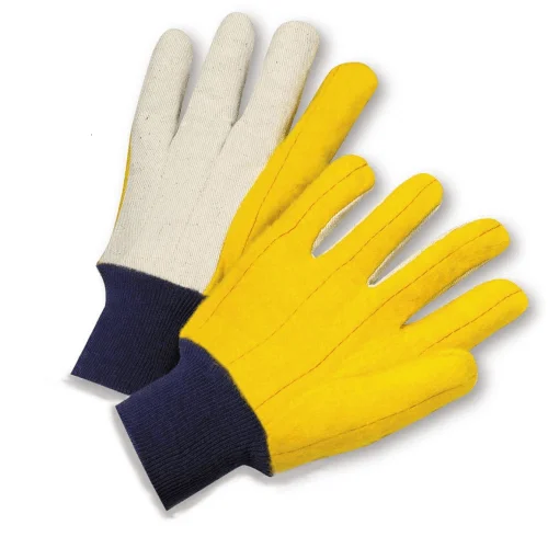 bridal gloves -  West Chester M18KW, Chore Glove, Knit Wrist Yellow Palm, Canvas Back, 12 Pair