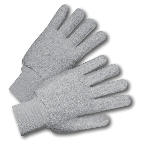 adventure gloves -  West Chester T24KWG, Gray Terry Cloth Glove, Loop-out, Knit Wrist, 12 Pair