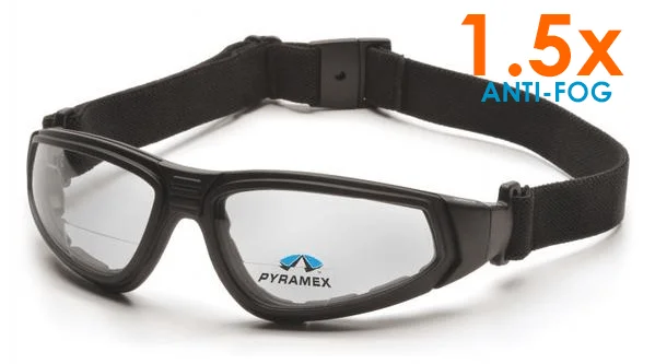 formal gloves -  Pyramex XSG Anti-Fog Reader Safety Glasses with Strap 6 Pair/Box