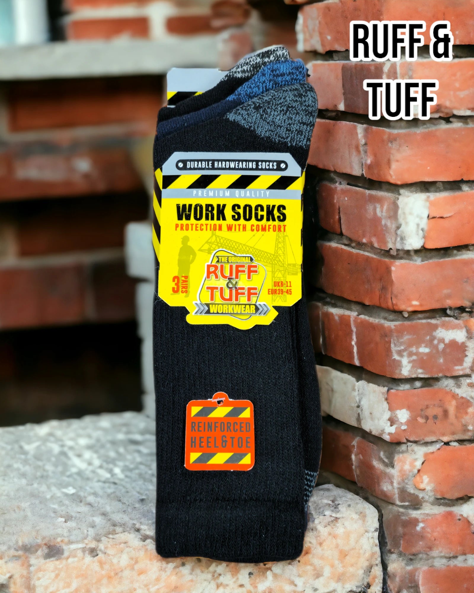 sock assortment -  Ruff & Tuff 3Pk Work Socks - 1294