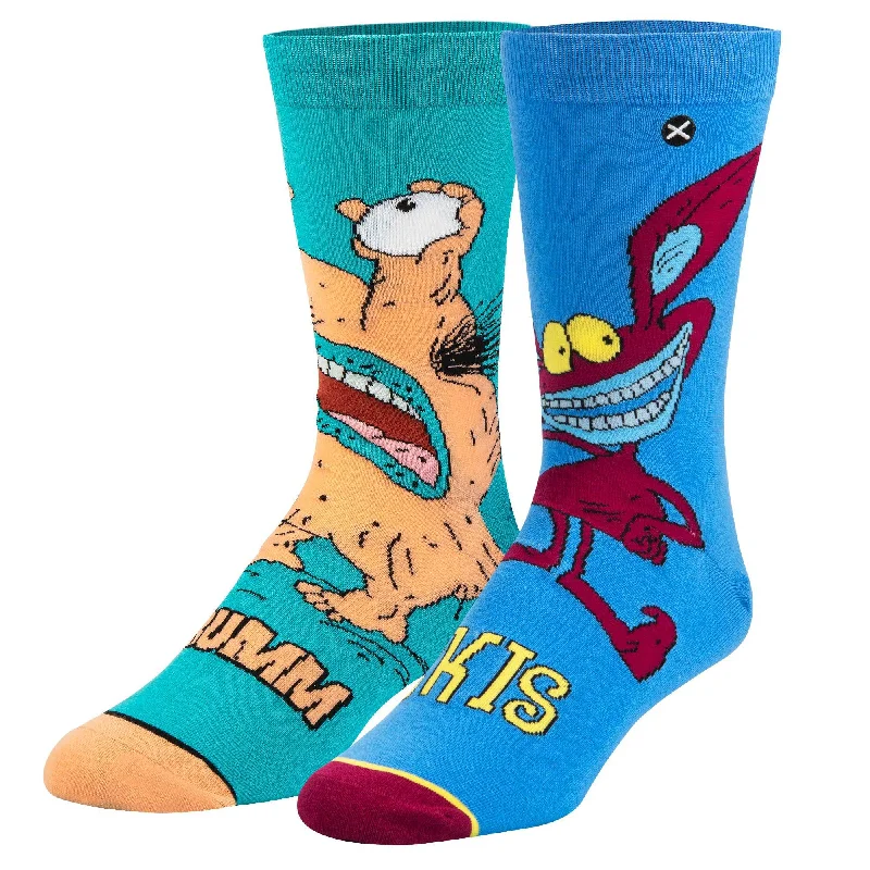 sock durability online -  Aaahh Real Monsters! Men's Crew Socks